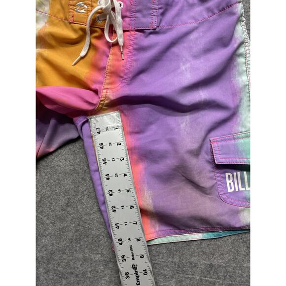 Billabong Shorts Womens Size 9 Multicolor Boardshorts Swim Surf Rainbow Ombre - Picture 6 of 16